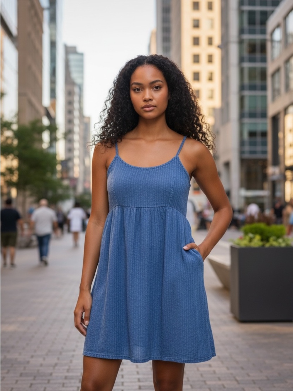Universal Thread Blue Textured Sleeveless Dress – NWT – XL